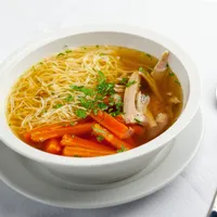 Chicken soup with noodles and vegetables